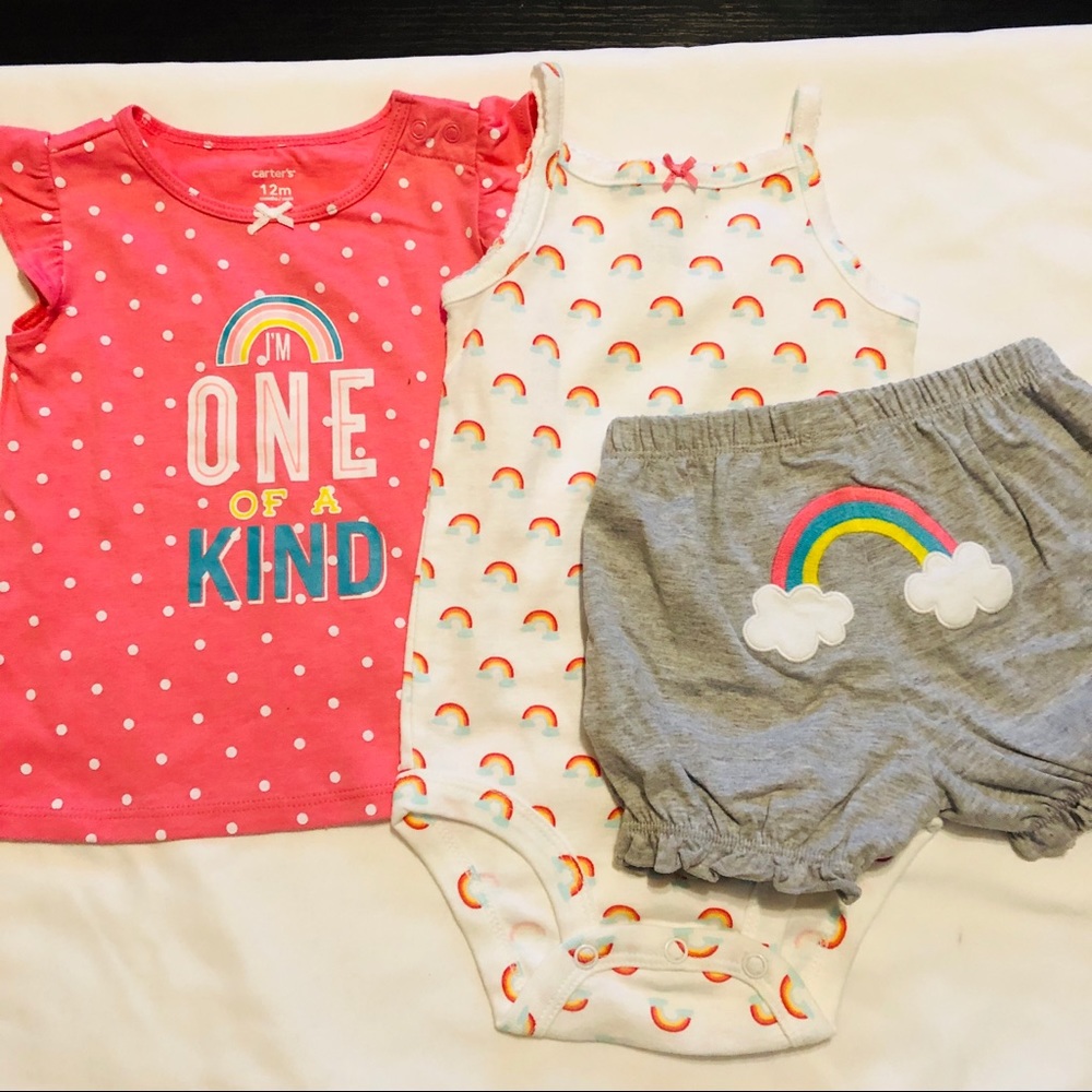 NWT Rainbow 🌈 3 piece set for little girl.